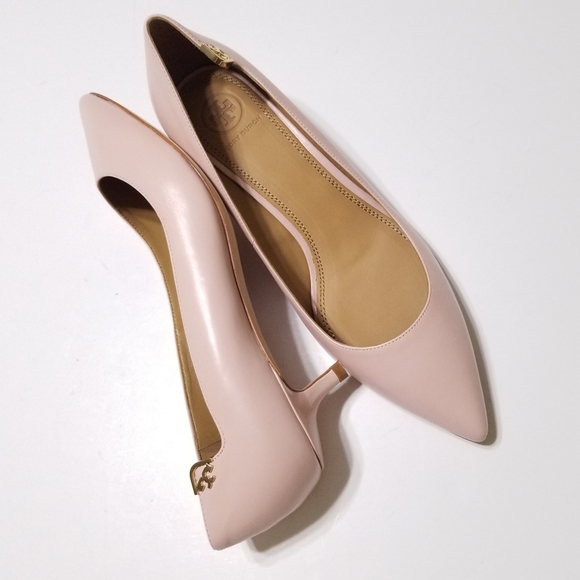 NIB Tory Burch Elizabeth Pump 40MM Leather Sea Shell Pink Size 8.5, 9 $278 - Picture 9 of 15